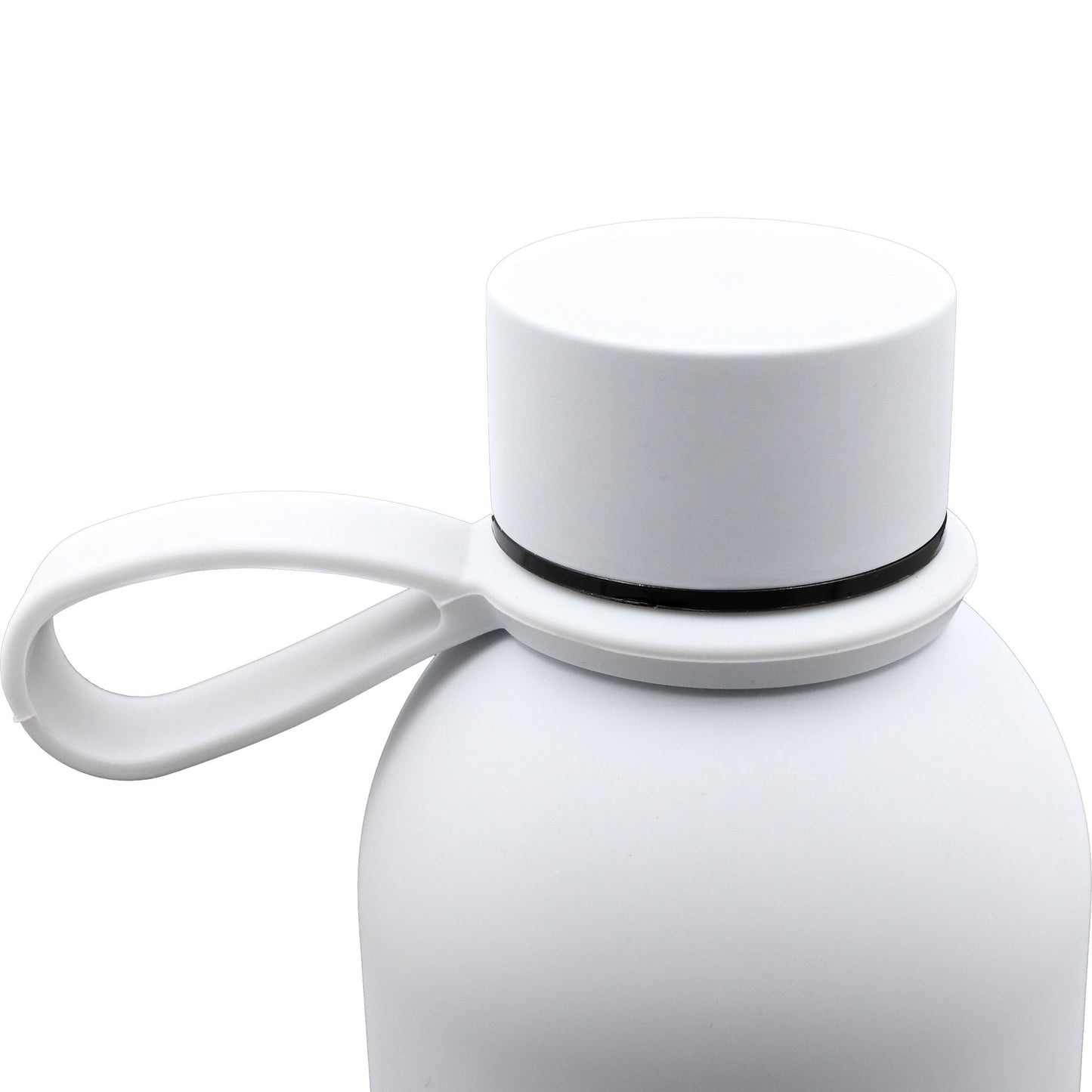 BORRACCIA IN ACCIAIO INOX BIANCA SOFT TOUCH DOPPIA PARETE 500 ML FRECCE TRICOLORI art. AMFT0931BI