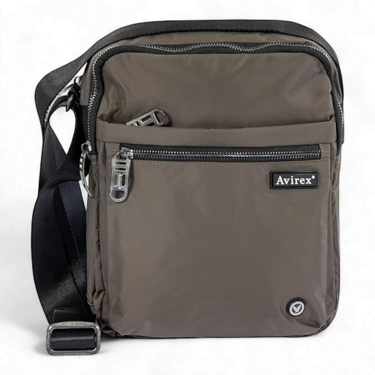 Avirex, Bomber Borsello grande da uomo, porta tablet, con tracolla Verde BMB04