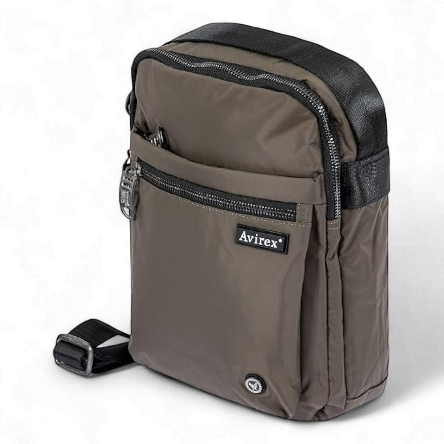 Avirex, Bomber Borsello grande da uomo, porta tablet, con tracolla Verde BMB04