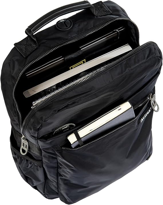 Avirex, Bomber zaino da uomo porta PC 16.6 in nylon Nero