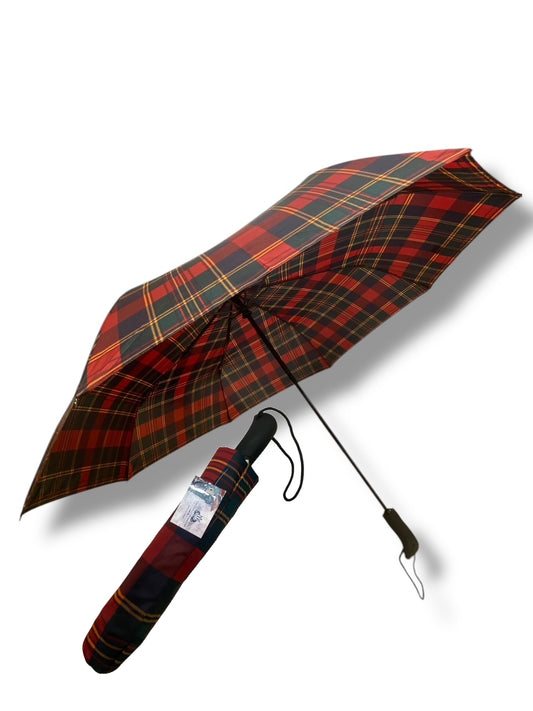 Ombrello pieghevole Magnum il gigante della pioggia apri e chiudi automatico Antivento Diametro 115 cm fantasia scozzese unisex