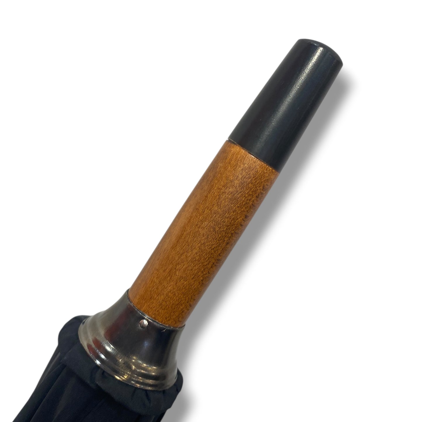 Ombrello manico in legno di Ciliegio montato a collo d’oca asta 10 Stecche lavorazione Artigianale Ombrelli Domizio dal 1989 Made in Italy