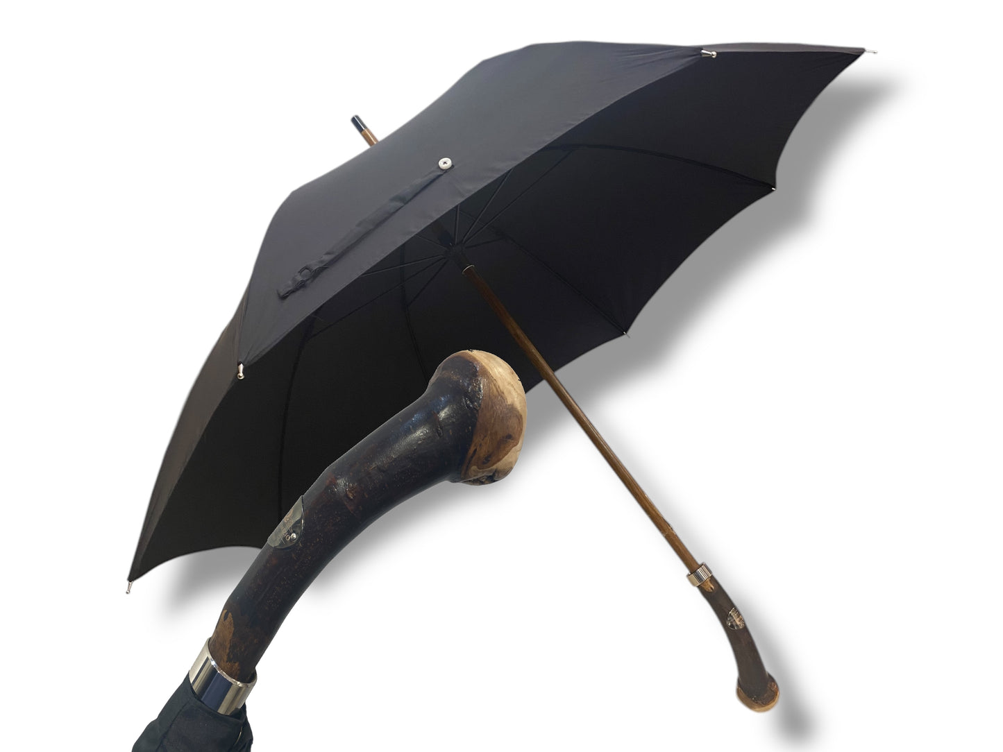 Ombrello Artigianale, manico in radice di Castagno  Ombrelli Domizio dal 1989 Made in Italy