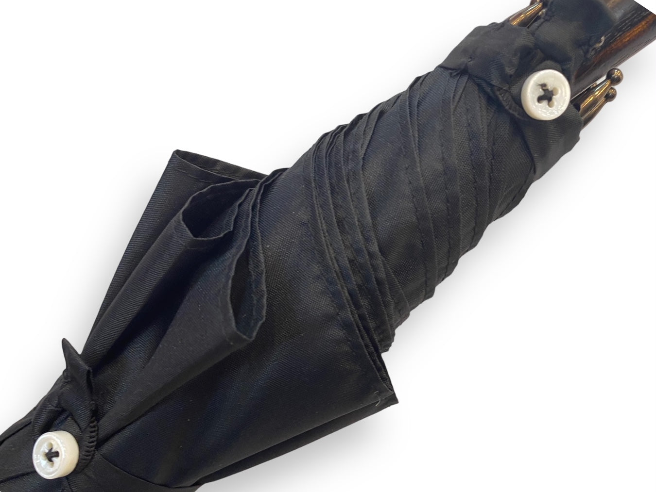 Vollstockschirm aus Hickoryholz 10 Rippen „gestromt“ Handwerkskunst Domizio Regenschirme seit 1989