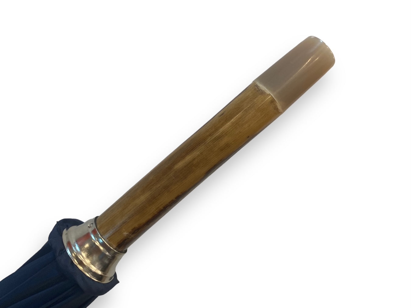 Ombrello Bastone intero in legno di Nocciolo, puntale in corno Lavorazione artigiamnale Ombrelli Domizio dal 1989