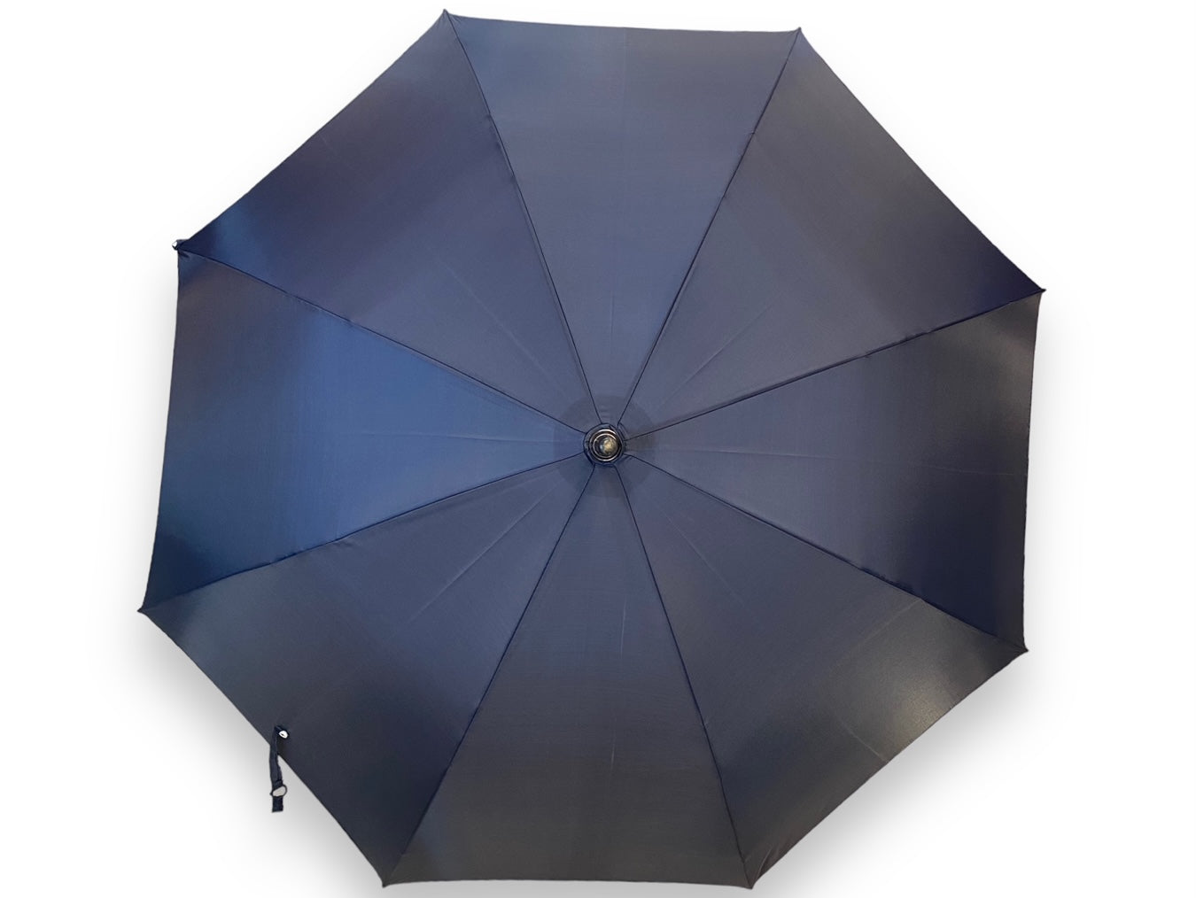 Regenschirm Ganzer Stock aus gestromtem Hickoryholz, Hornspitze Handwerkskunst Domizio-Regenschirme seit 1989