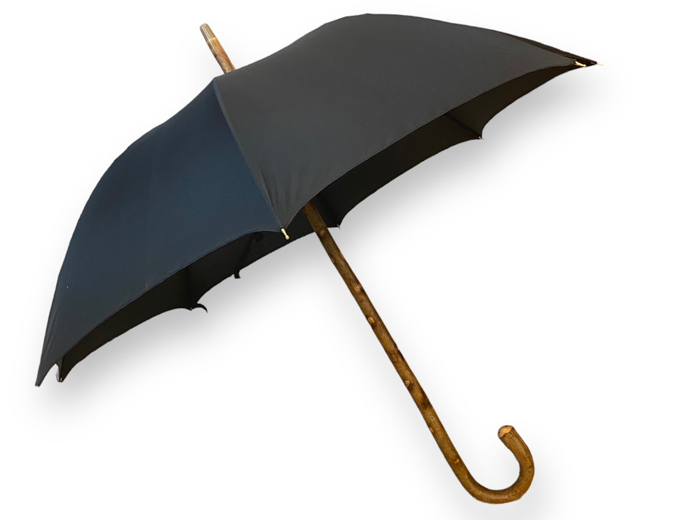 Ganzrohrschirm aus Hartriegel, Hornspitze – handgefertigte Domizio-Schirme seit 1989