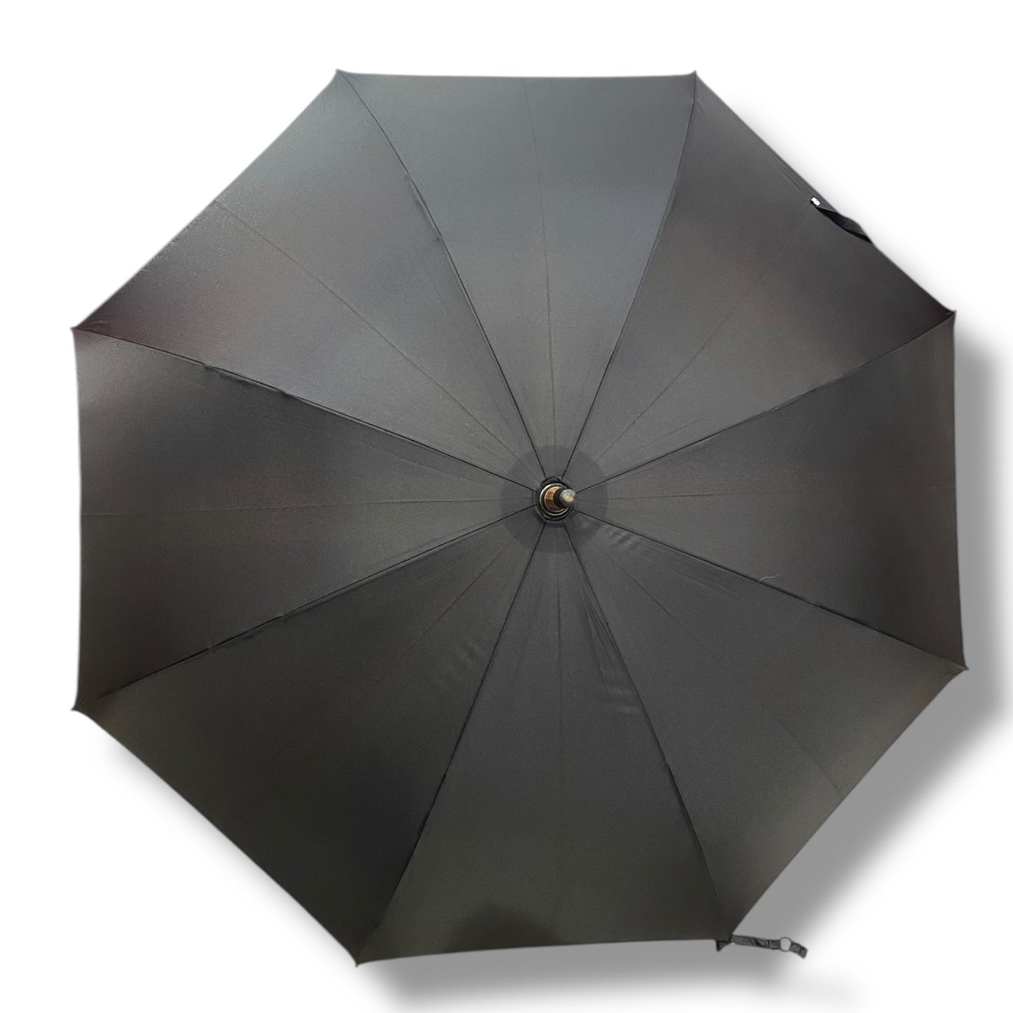 Ombrello Hickory biondo, tessuto nero  lavorazione artigianale Ombrelli Domizio dal 1989