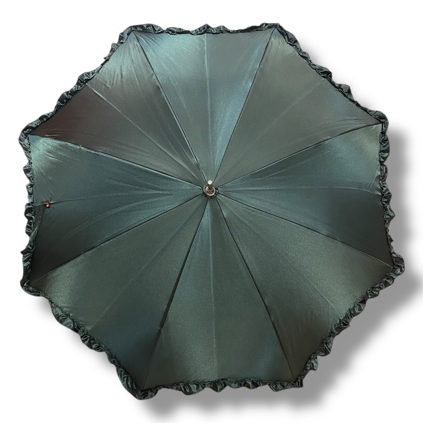 Ombrello classico stile 800 manico in Canna di Malacca lunga tessuto lucido lavorazione artigianale Ombrelli Domizio dal 1989 Made in Italy