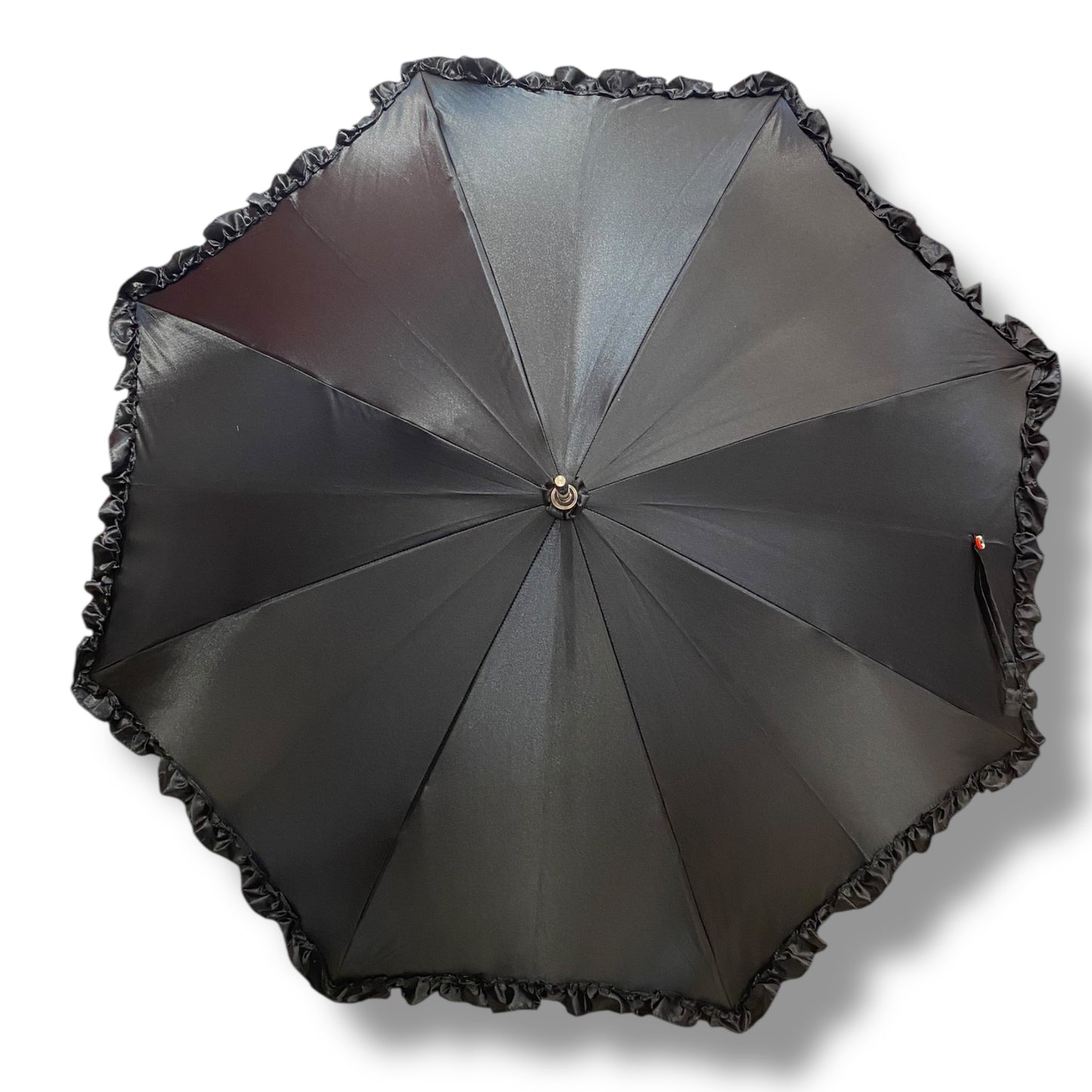 Ombrello classico stile 800 manico in Canna di Malacca lunga tessuto lucido lavorazione artigianale Ombrelli Domizio dal 1989 Made in Italy