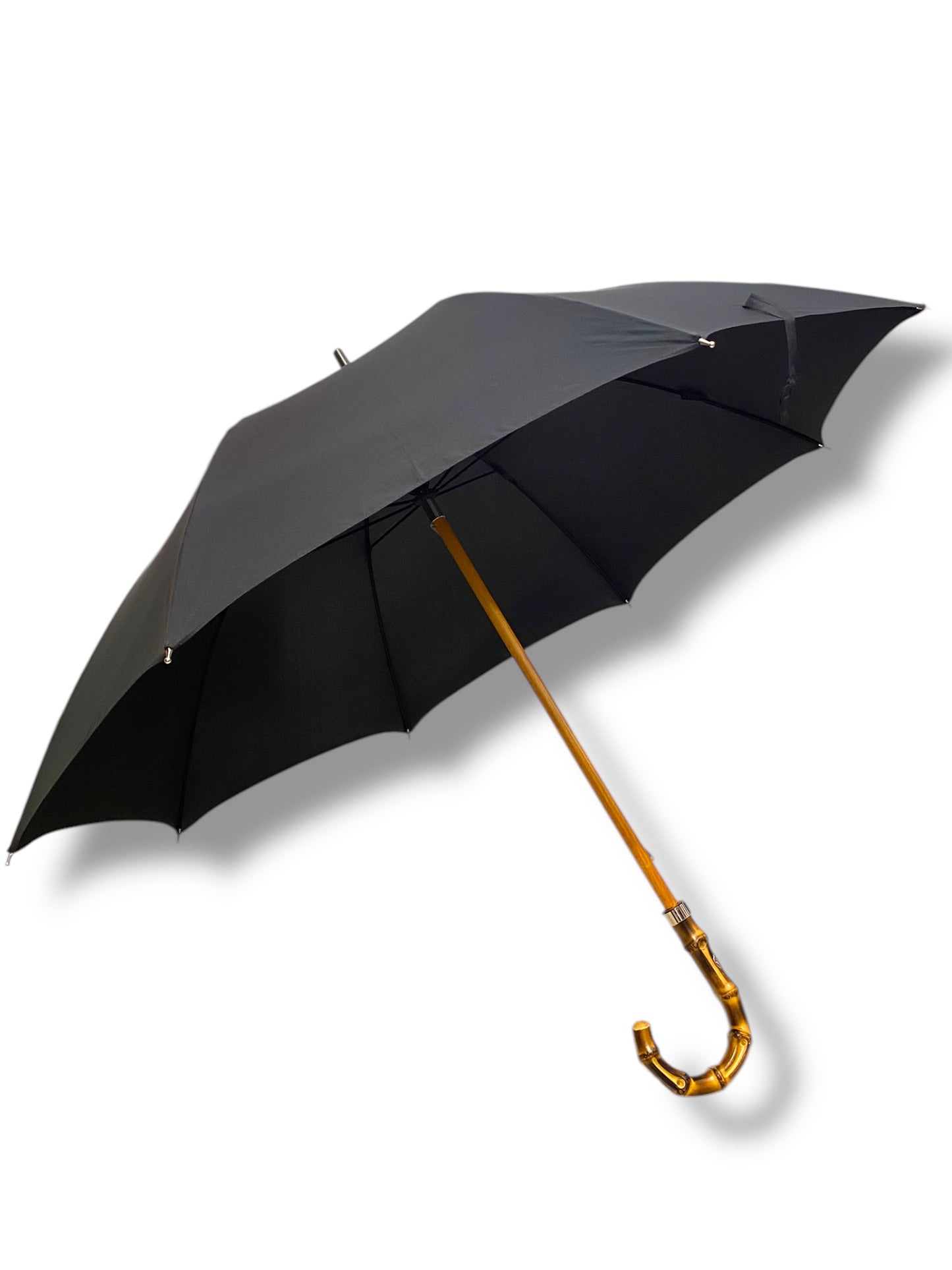 Ombrello Artigianale, manico in Canna di Bambù - colore nero Ombrelli Domizio dal 1989 Made in Italy