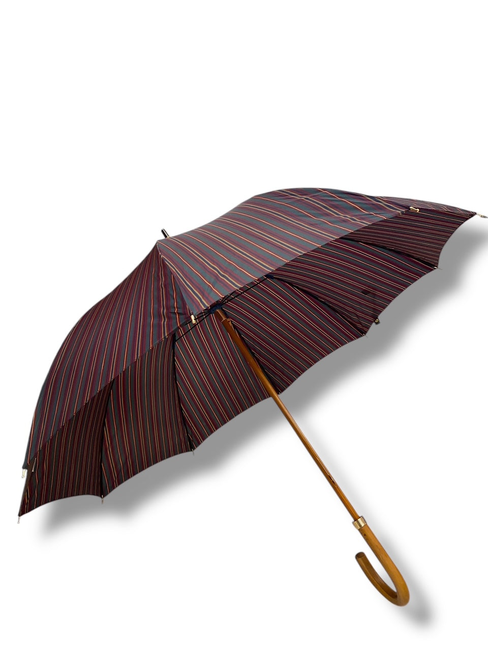 Ombrello classico manico in Canna di Malacca tessuto Nylon lavorazione artigianale Ombrelli Domizio dal 1989 Made in Italy F2