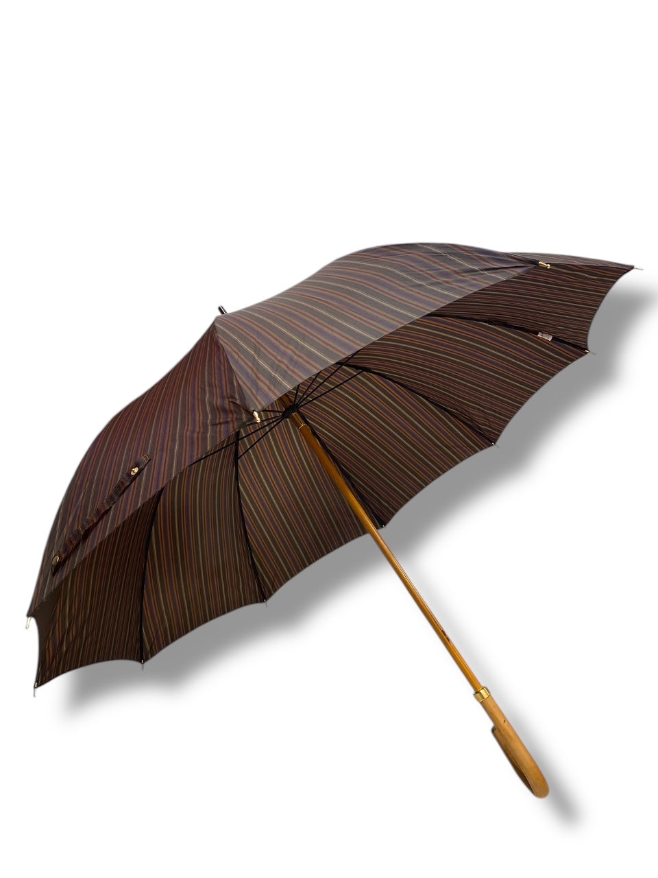 Ombrello classico manico in Canna di Malacca tessuto Nylon lavorazione artigianale Ombrelli Domizio dal 1989 Made in Italy F3