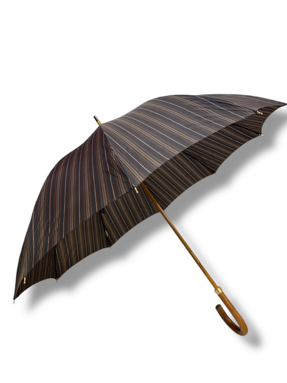 Ombrello classico manico in Canna di Malacca tessuto Nylon lavorazione artigianale Ombrelli Domizio dal 1989 Made in Italy F4