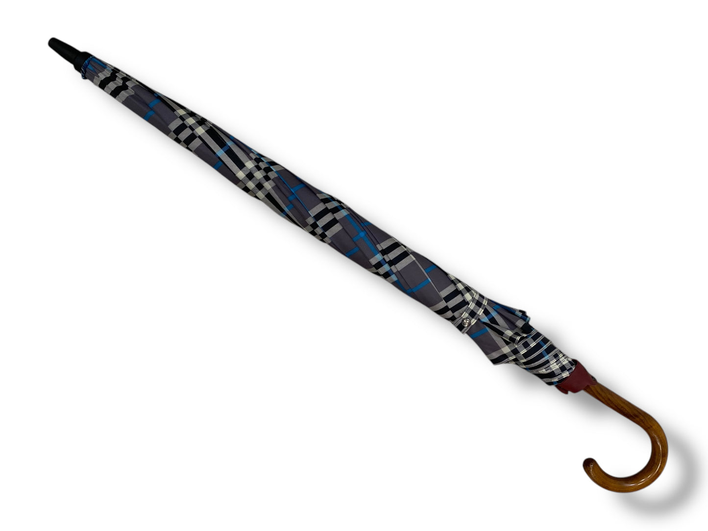 Il Gigante della Pioggia Automatico struttura in fibra Manico legno di Mapel Lavorazione artigianale Ombrelli Domizio dal 1989 Made in Italy F3