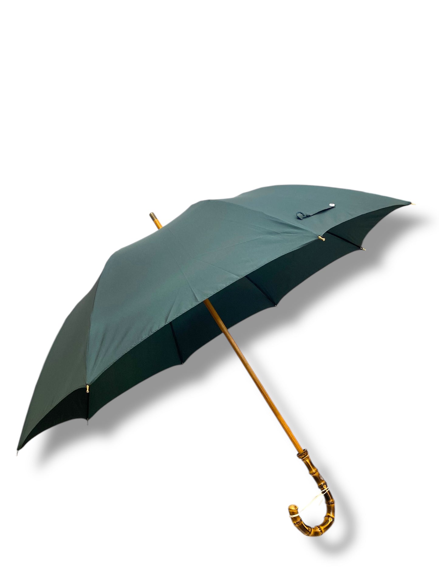 Ombrello Artigianale, manico in Canna di Bambù - colore Verde Ombrelli Domizio dal 1989 Made in Italy