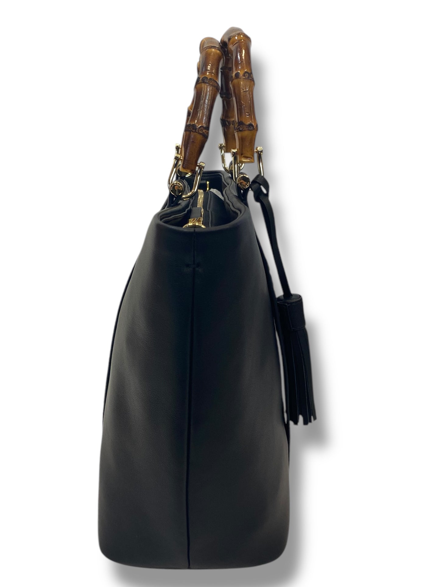 Nannini Firenze Borsa Donna 100% Pelle con tracolla manici in Bambù  Linea Erica Art .18545