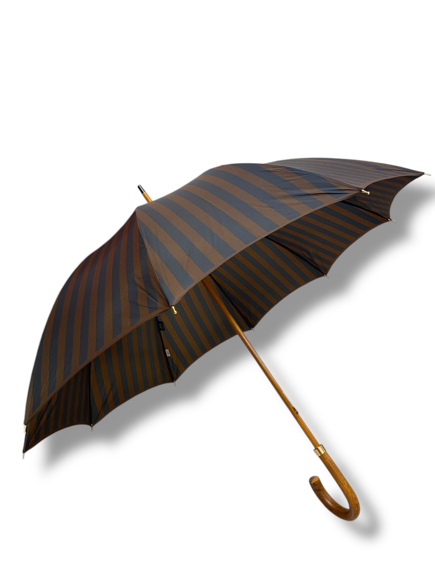 Ombrello classico manico in Canna di Malacca tessuto Nylon lavorazione artigianale Ombrelli Domizio dal 1989 Made in Italy F1