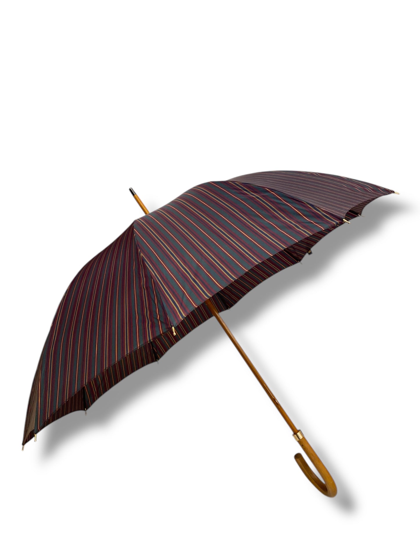 Ombrello classico manico in Canna di Malacca tessuto Nylon lavorazione artigianale Ombrelli Domizio dal 1989 Made in Italy F2