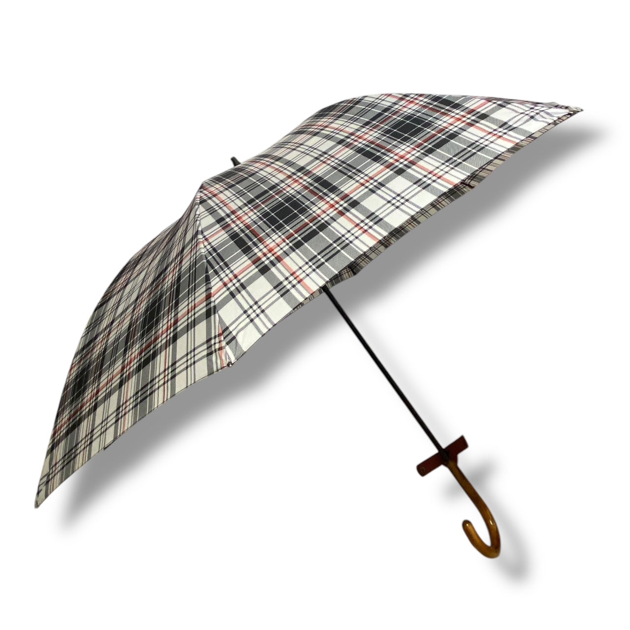 Il Gigante della Pioggia Automatico struttura in fibra Manico legno di Mapel Lavorazione artigianale Ombrelli Domizio dal 1989 Made in Italy F2