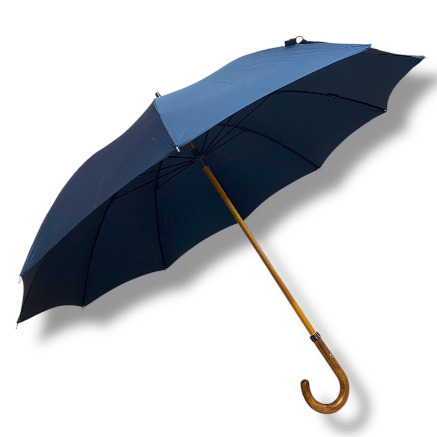 Ombrello Artigianale, manico in legno di Mapel- colore Verde petrolio Ombrelli Domizio dal 1989 Made in Italy