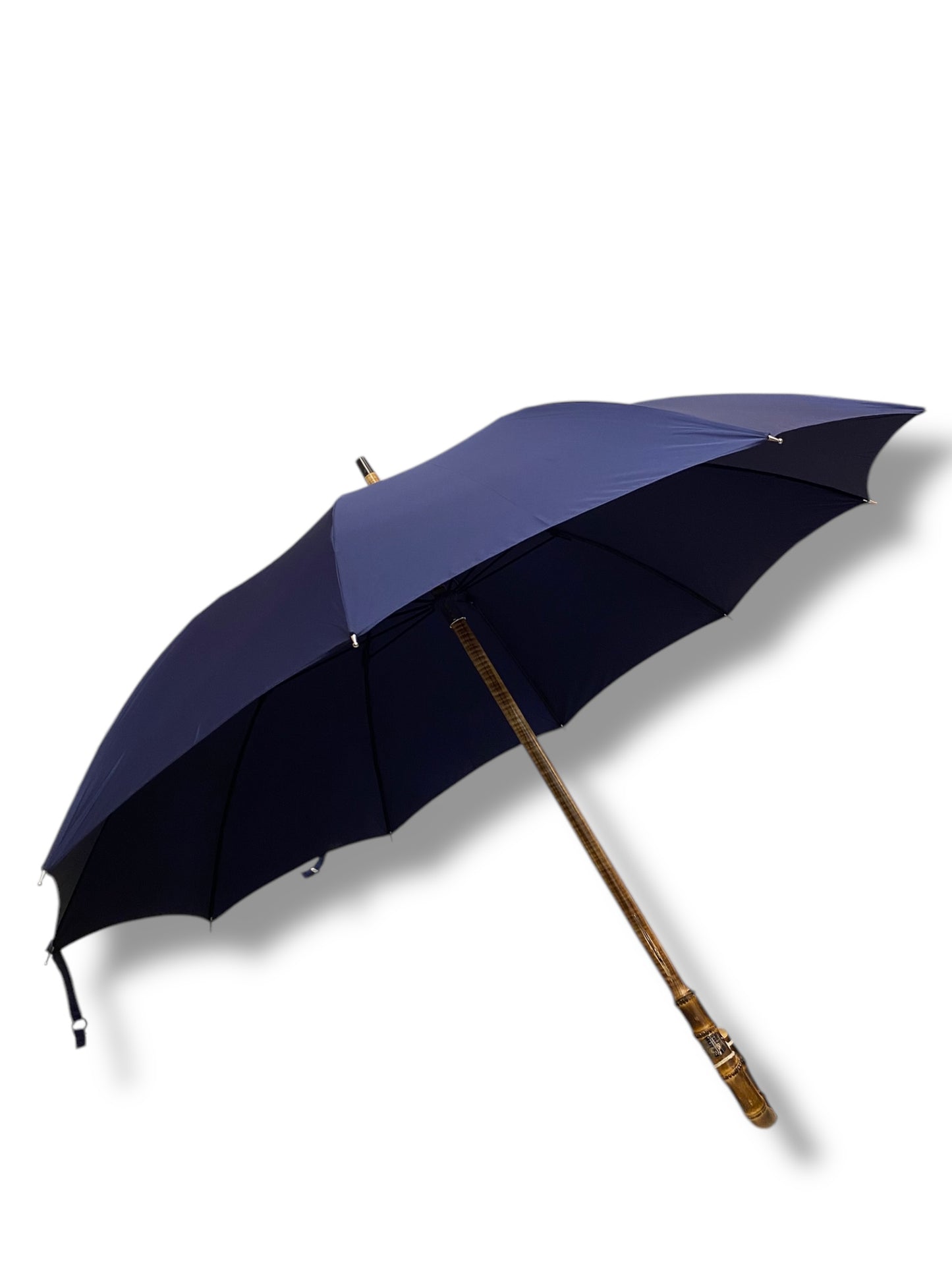 Ombrello manico in Canna di Bambù montato a collo d'oca asta faggio 20 mm 10 Stecche puntale corno