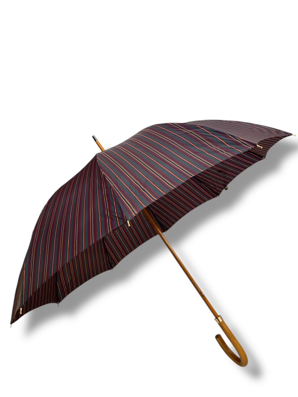 Ombrello classico manico in Canna di Malacca tessuto Nylon lavorazione artigianale Ombrelli Domizio dal 1989 Made in Italy F2