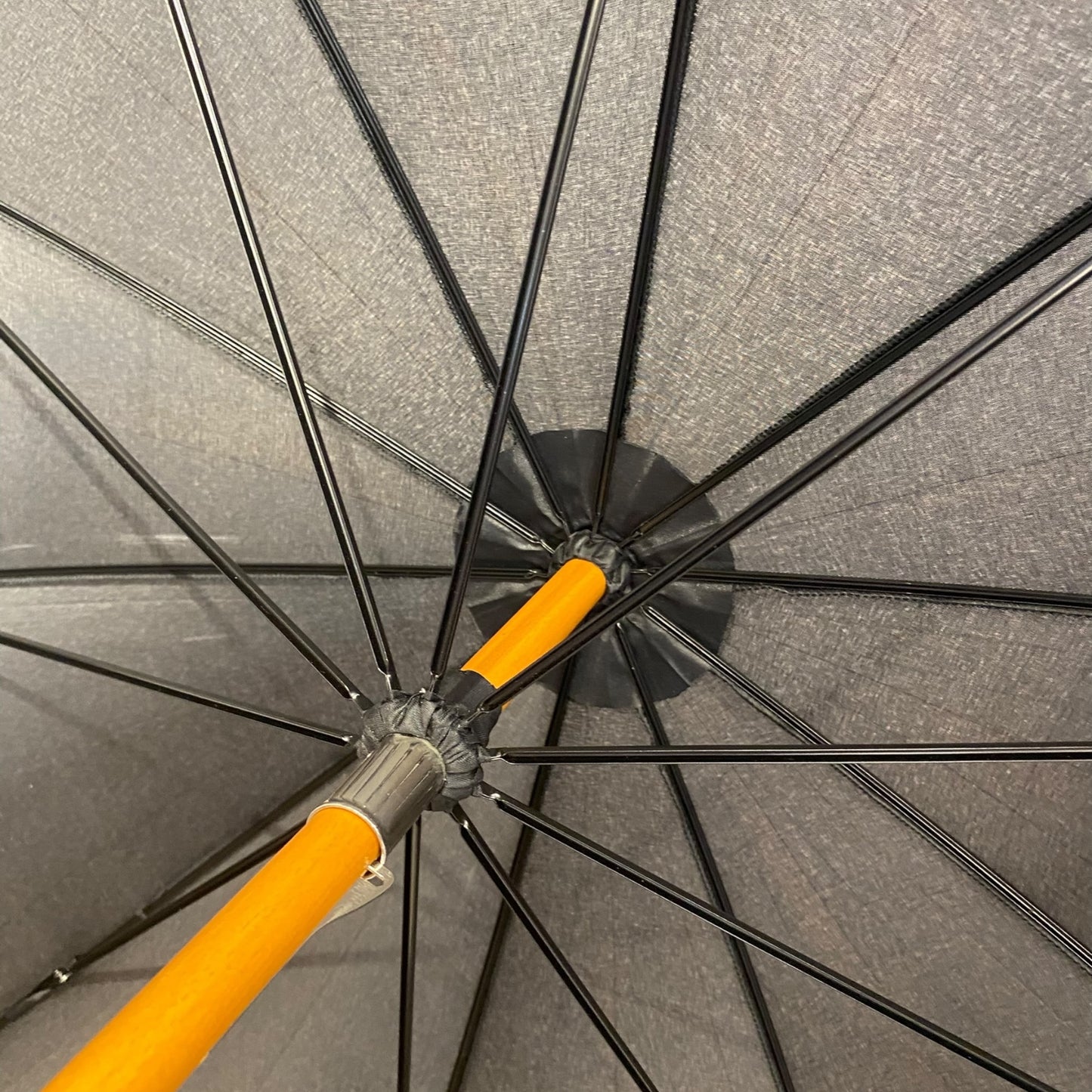 Ombrello Artigianale, manico in legno di Frassino - colore Nero Ombrelli Domizio dal 1989 Made in Italy