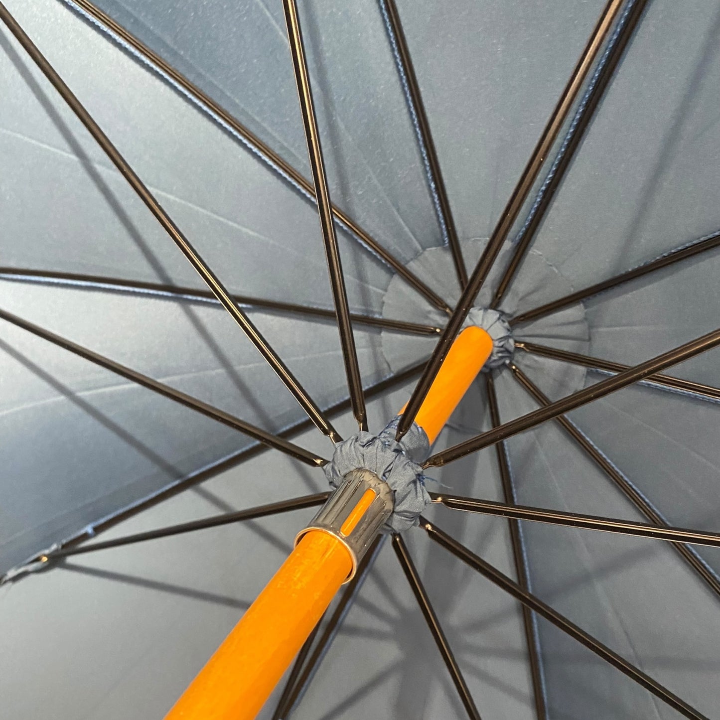 Ombrello Artigianale, manico in legno di Mapel- colore Verde petrolio Ombrelli Domizio dal 1989 Made in Italy