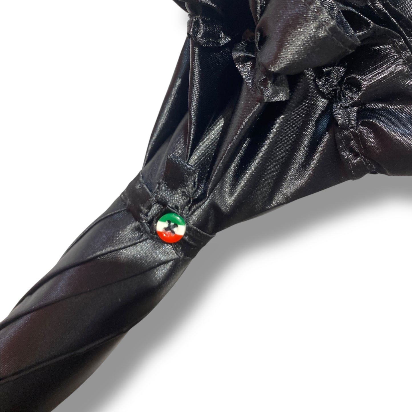 Ombrello classico stile 800 manico in Canna di Malacca lunga tessuto lucido lavorazione artigianale Ombrelli Domizio dal 1989 Made in Italy