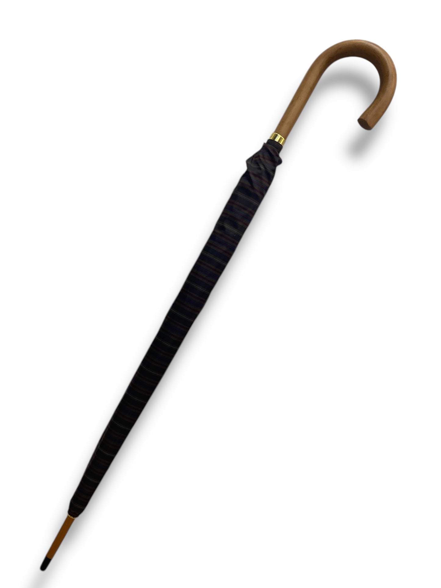 Ombrello classico manico in Canna di Malacca tessuto Nylon lavorazione artigianale Ombrelli Domizio dal 1989 Made in Italy F3