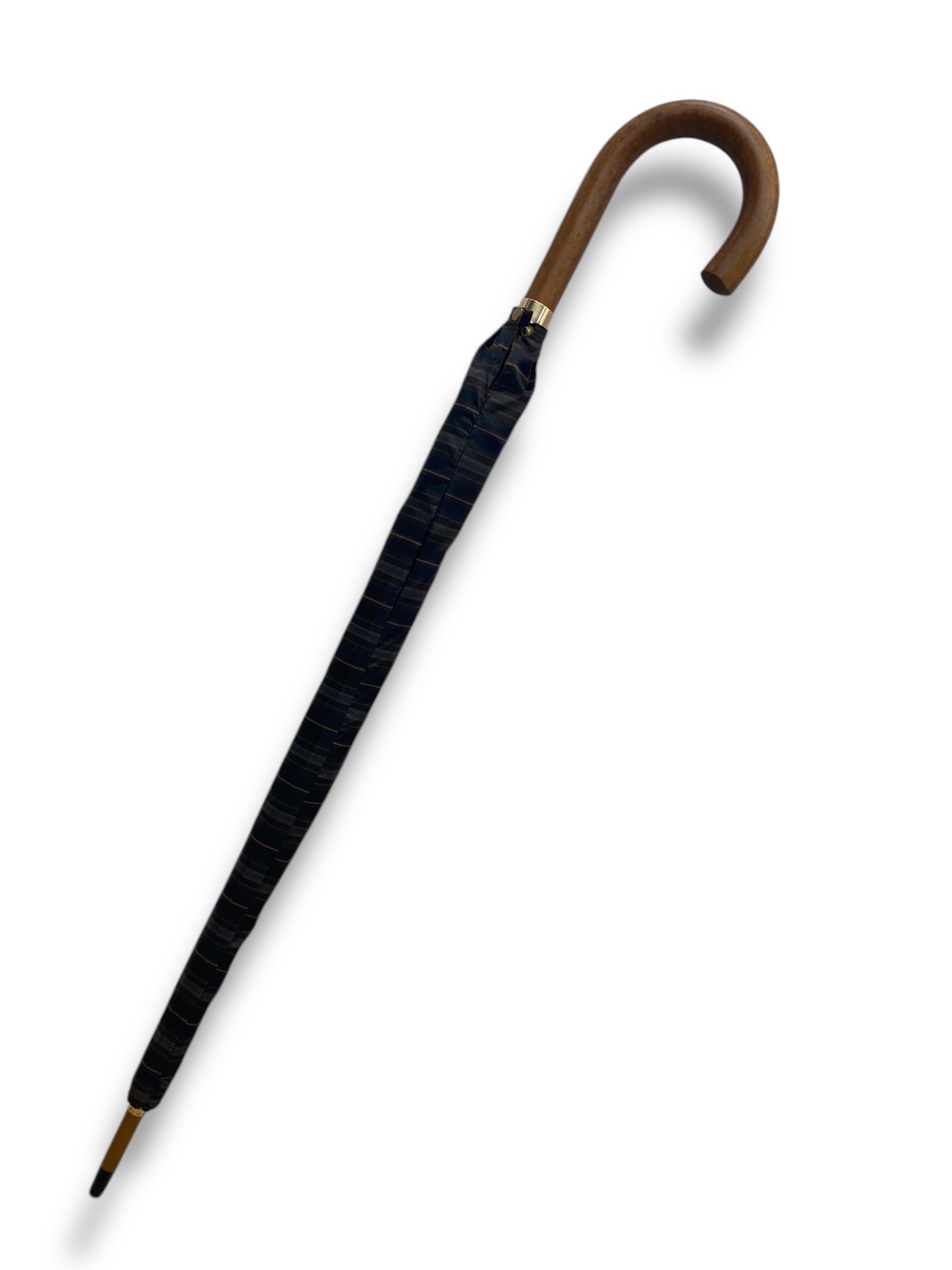 Ombrello classico manico in Canna di Malacca tessuto Nylon lavorazione artigianale Ombrelli Domizio dal 1989 Made in Italy F4