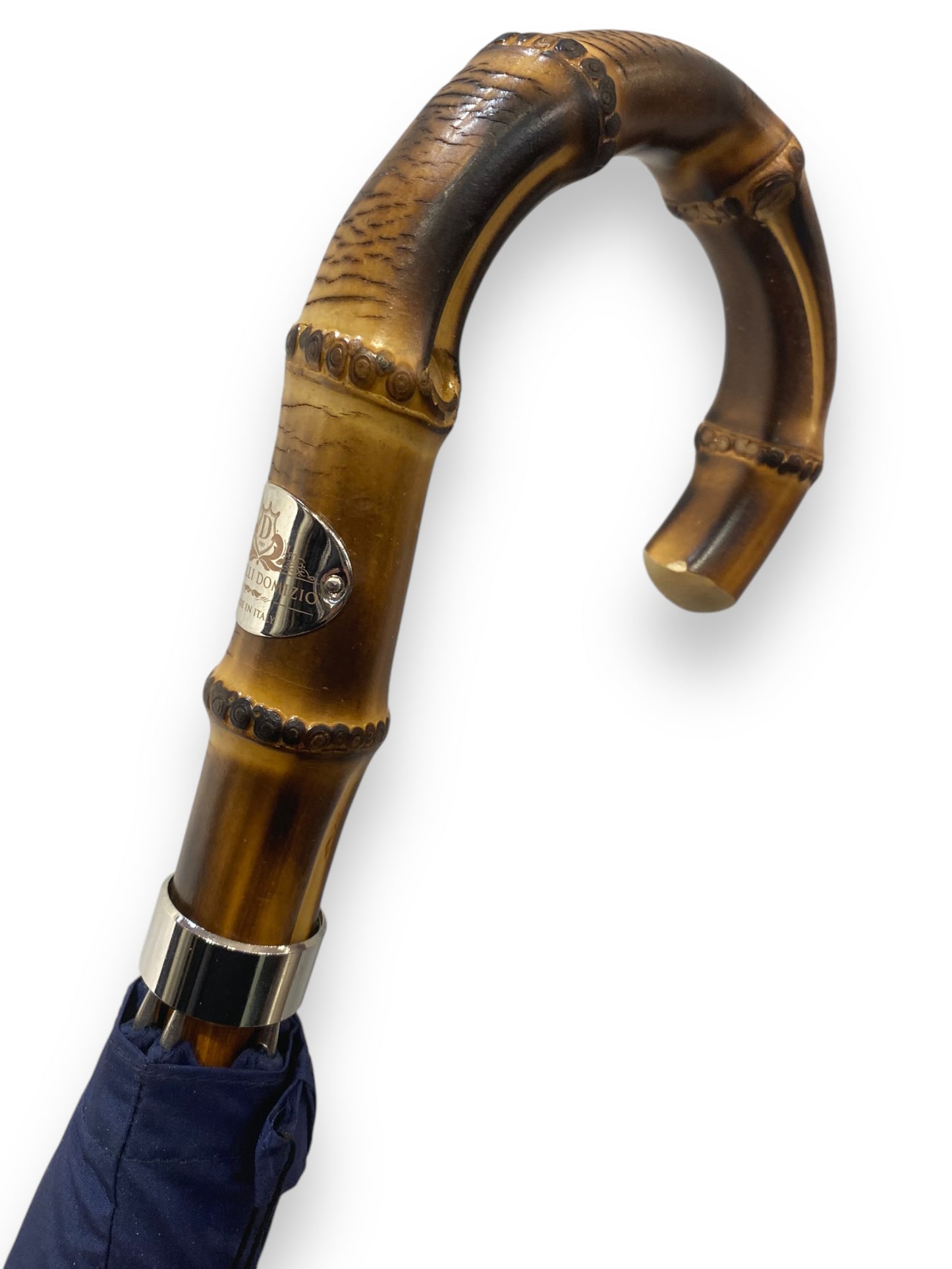 Ombrello Artigianale, manico in Canna di Bambù - colore Blu