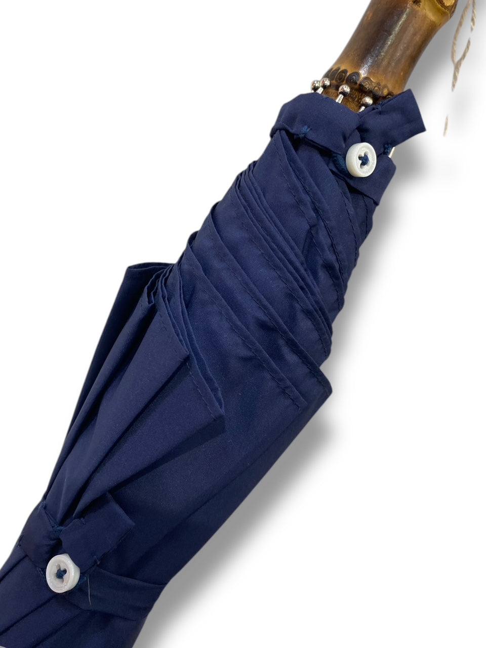 Ombrello manico in Canna di Bambù montato a collo d'oca asta faggio 20 mm 10 Stecche puntale corno