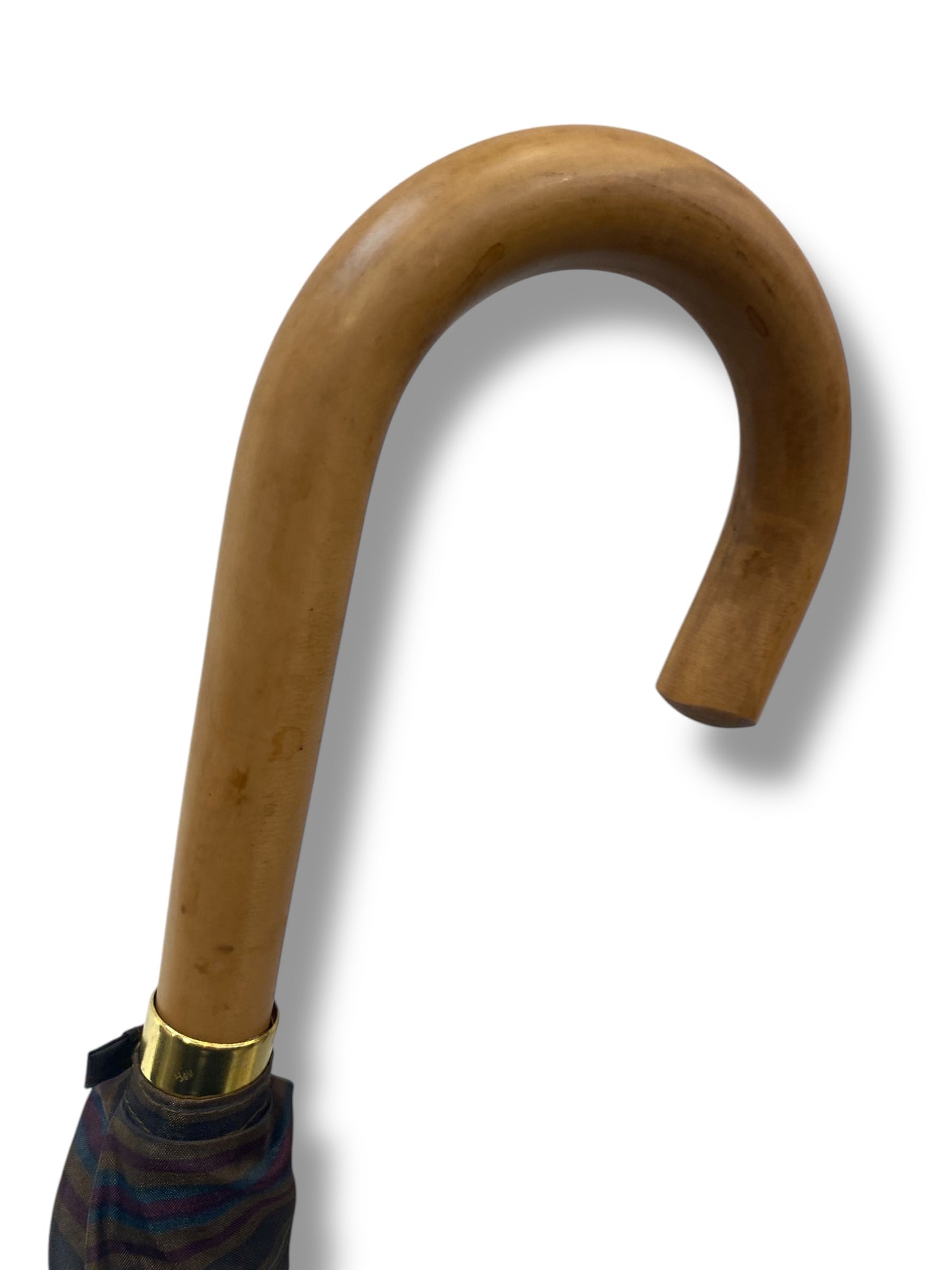 Ombrello classico manico in Canna di Malacca tessuto Nylon lavorazione artigianale Ombrelli Domizio dal 1989 Made in Italy F3