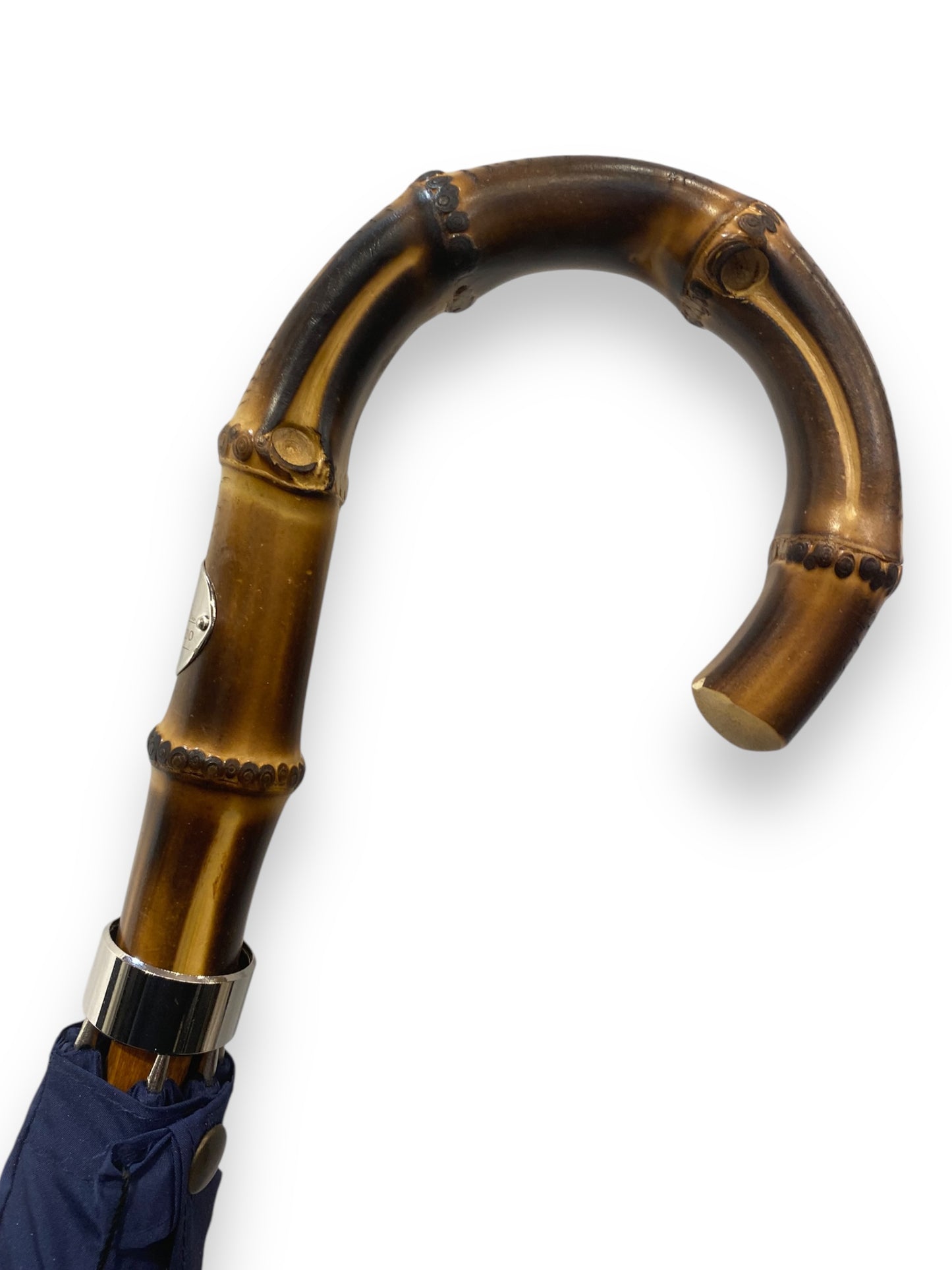 Ombrello Artigianale, manico in Canna di Bambù - colore Blu