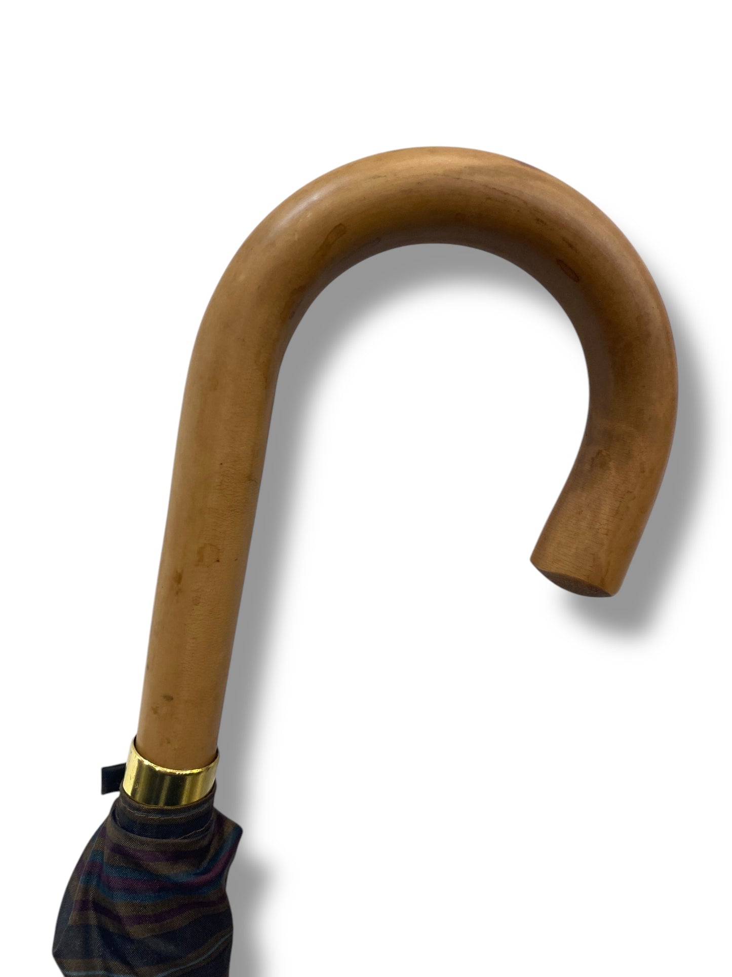 Ombrello classico manico in Canna di Malacca tessuto Nylon lavorazione artigianale Ombrelli Domizio dal 1989 Made in Italy F3