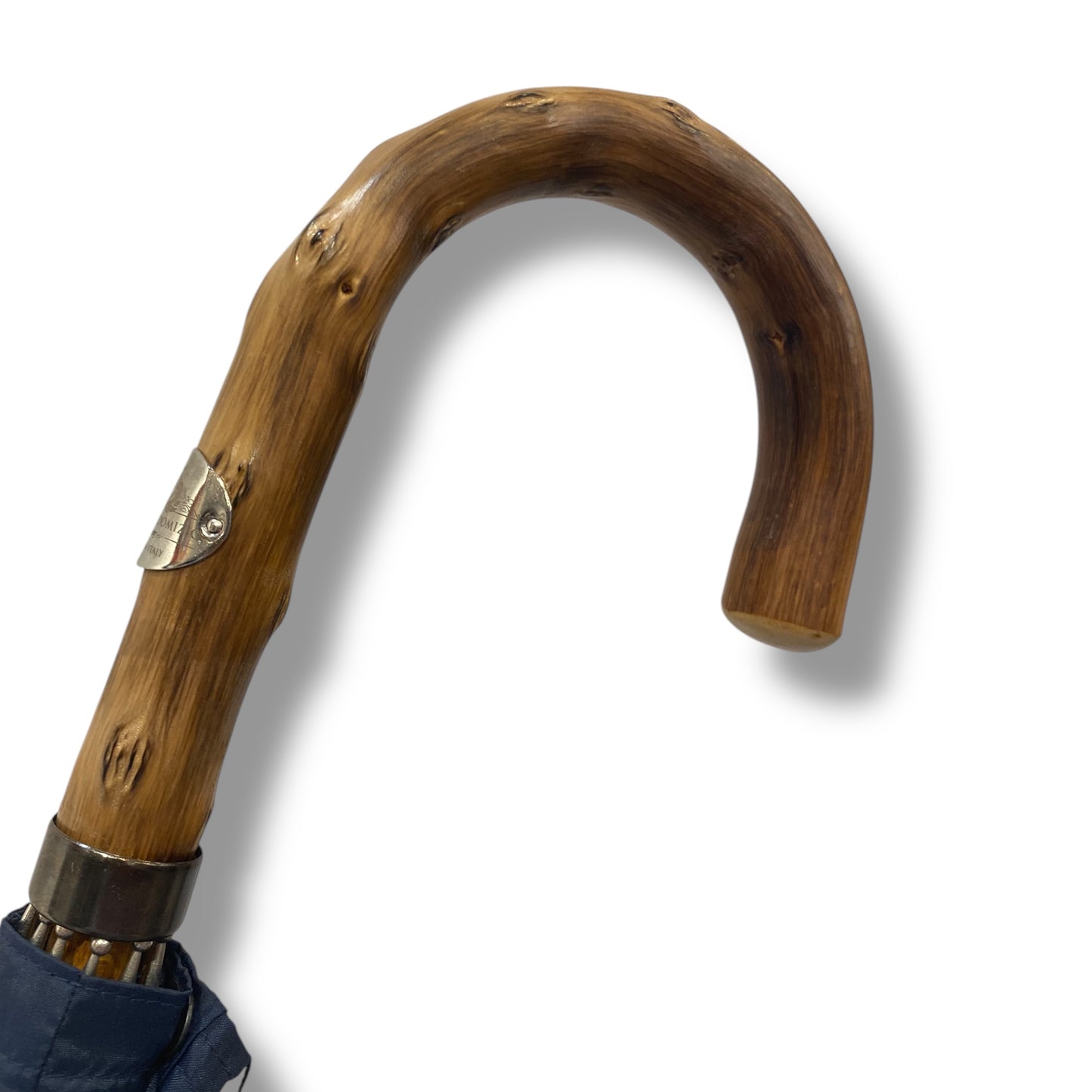 Ombrello con manopola in legno di Congo,  Lavorazione artigianale Ombrelli Domizio dal 1989