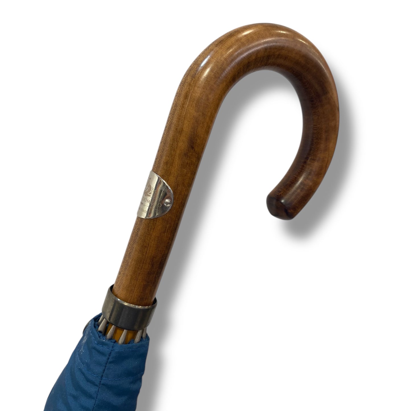 Ombrello Artigianale, manico in legno di Mapel- colore Verde petrolio Ombrelli Domizio dal 1989 Made in Italy