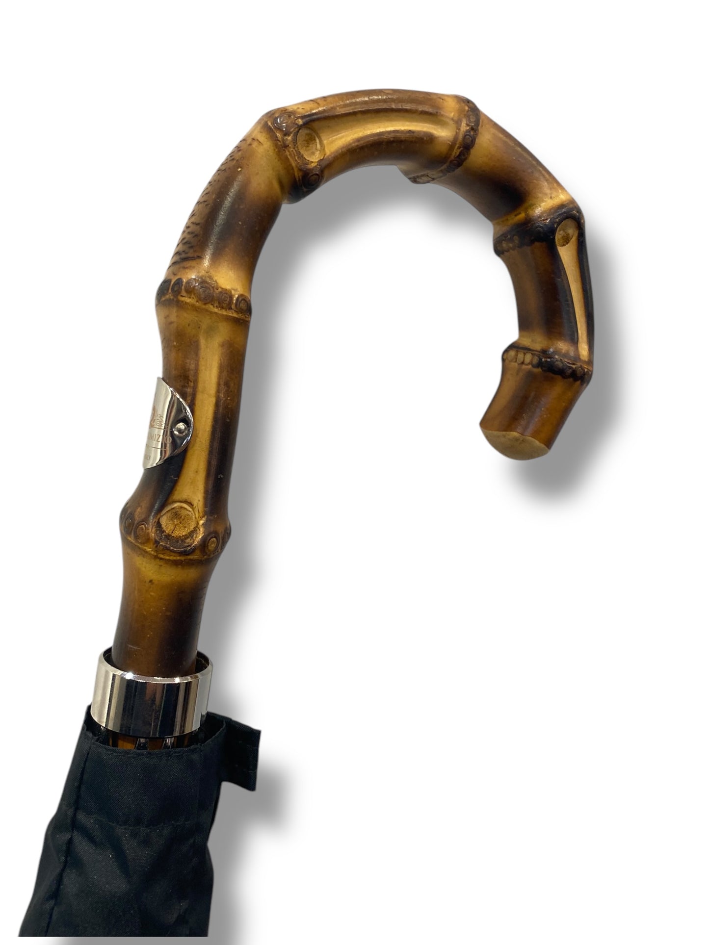 Ombrello Artigianale, manico in Canna di Bambù - colore nero Ombrelli Domizio dal 1989 Made in Italy