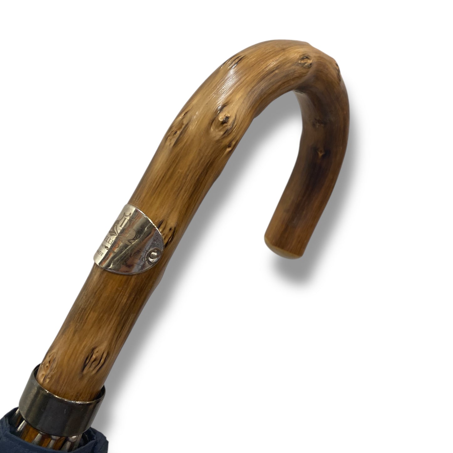 Ombrello con manopola in legno di Congo,  Lavorazione artigianale Ombrelli Domizio dal 1989