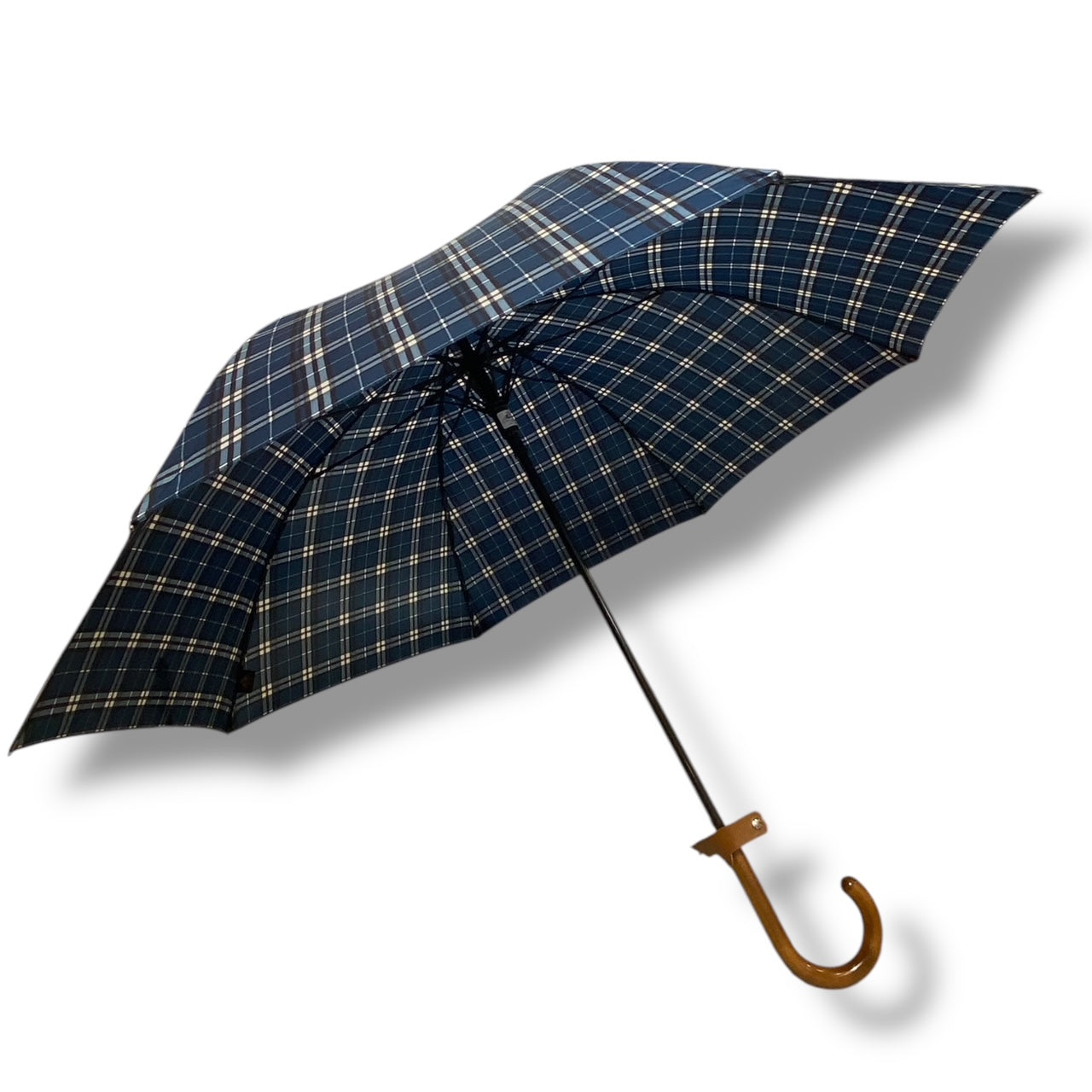 Il Gigante della Pioggia Automatico struttura in fibra Manico legno di Mapel Lavorazione artigianale Ombrelli Domizio dal 1989 Made in Italy F4