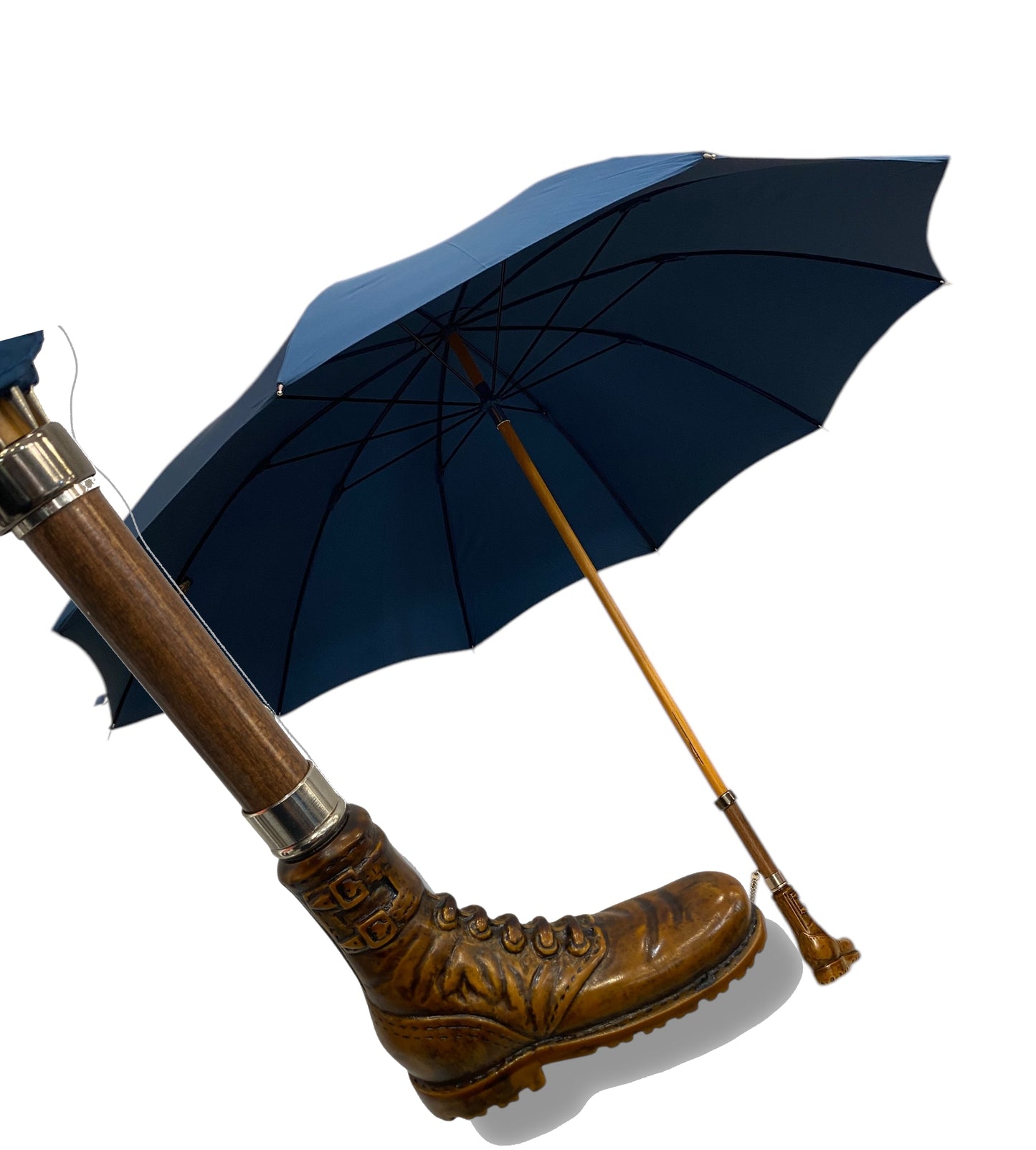 Ombrello Classico manico in vetroresina effetto legno scarpone 10 stecche