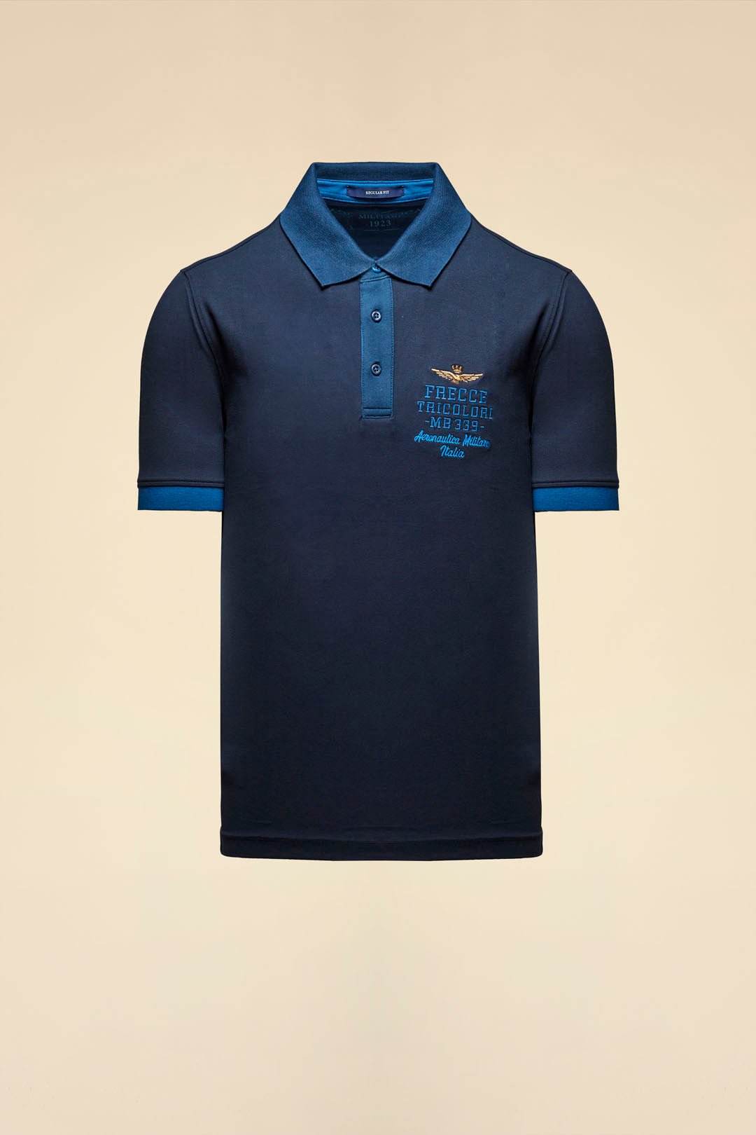 Aeronautica Militare Polo Frecce Tricolori con ricami Blu - Pelletteria Domizio