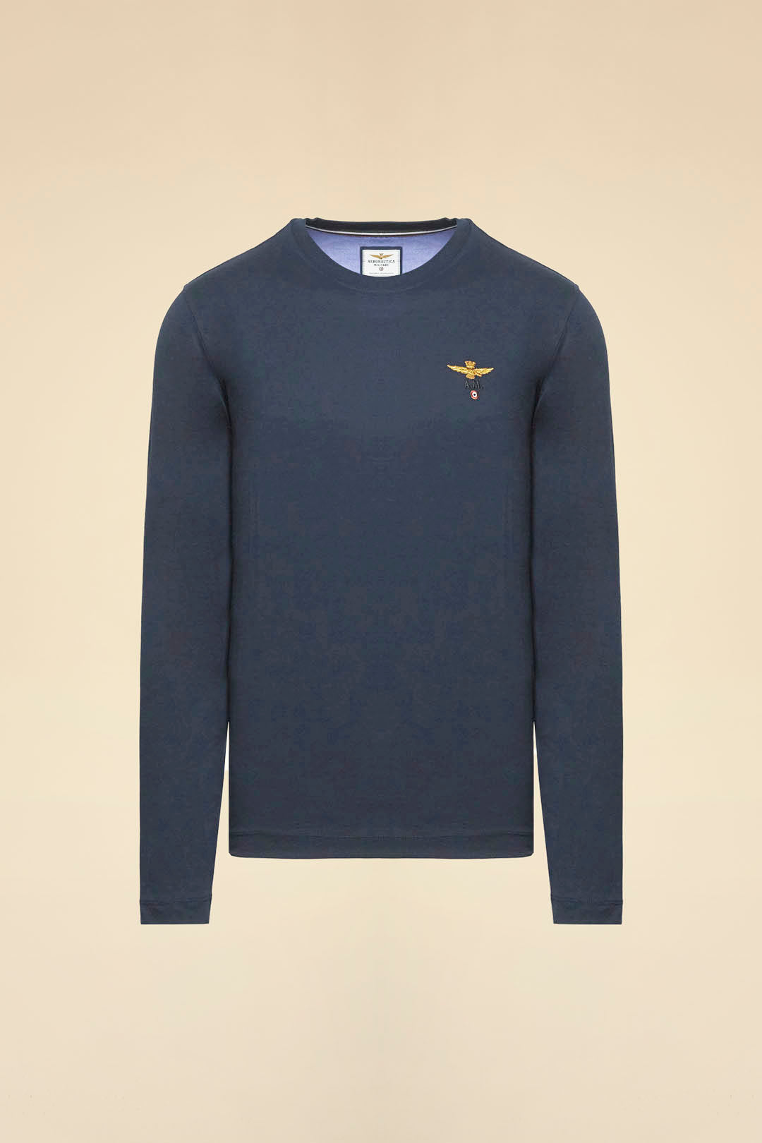 T-shirt girocollo basica a manica lunga