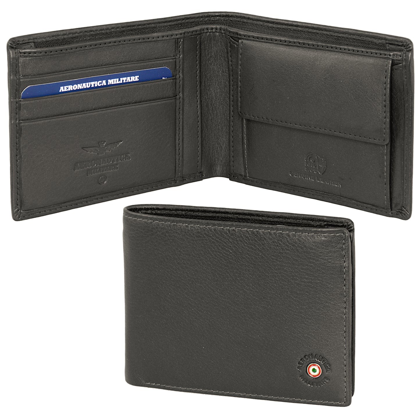 Leather wallet with coin holder and credit card holder AM 132