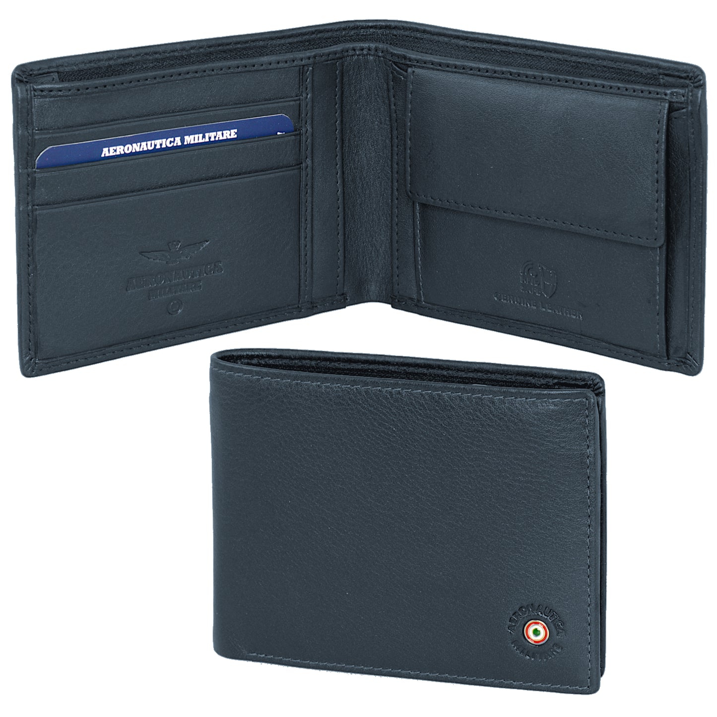 Leather wallet with coin holder and credit card holder AM 132