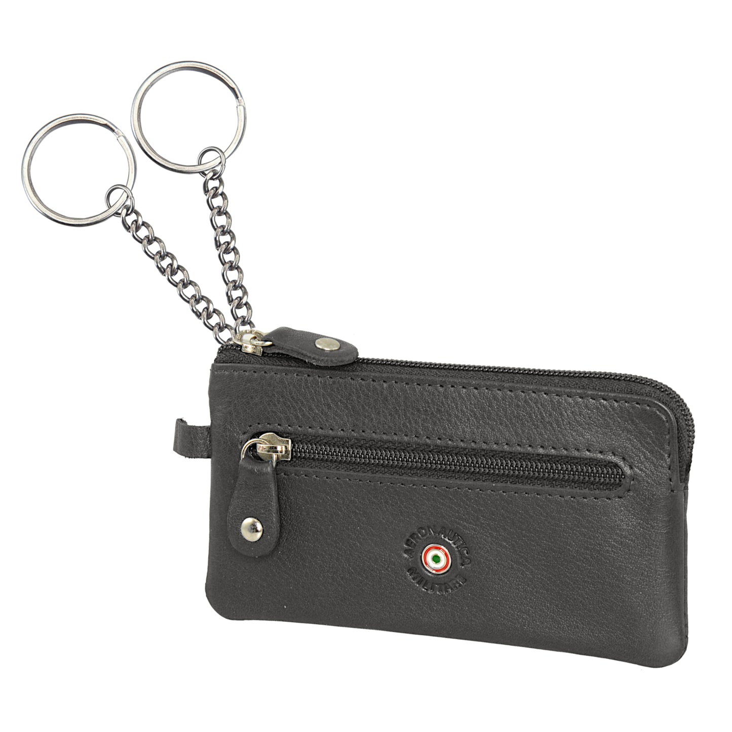 Leather key ring with coin holder AM 137