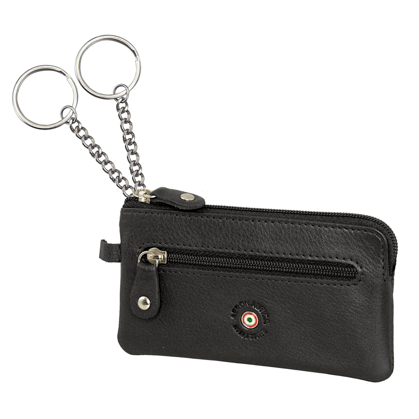 Leather key ring with coin holder AM 137