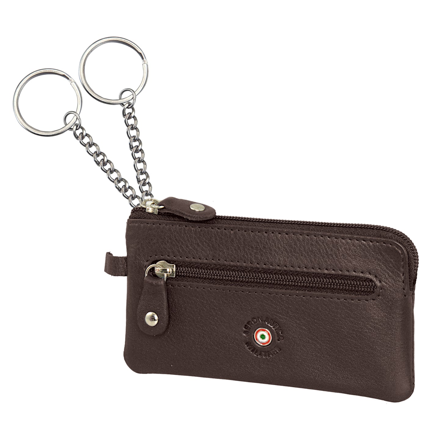 Leather key ring with coin holder AM 137
